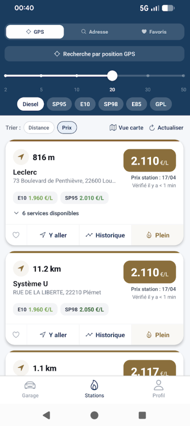 Prix carburant